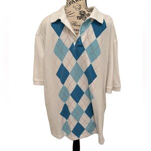 Trust Mens Short Sleeve Geometric polo shirt